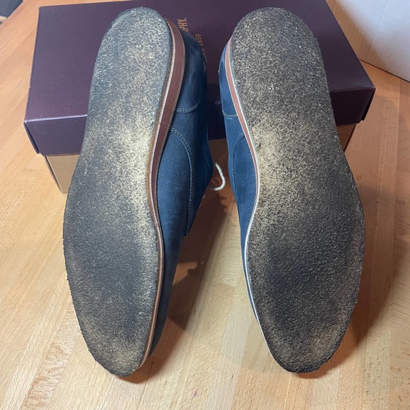 Johnston & Murphy "Ashby" Navy Blue Nubuck Oxfords - Picture 5 of 8